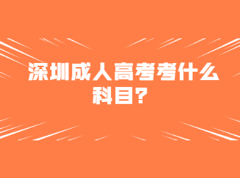 深圳成人高考考什么科目？